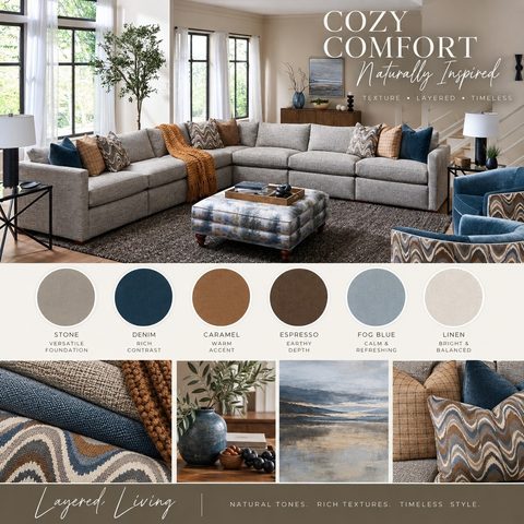 Ready to master the art of layered living? The Cozy Comfort design board shows you exactly how to bring a naturally ins…
