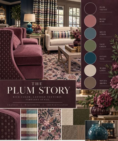 Classic meets contemporary. Transform your living space with the deep, layered textures of our Plum Story.

#craftedbyc…