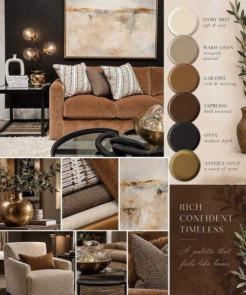 A palette that feels like home. 🍂🏡

There is something so grounded and comforting about wrapping a room in warm, earthy…